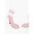 PIFERI Satin Ankle-Strap Sandals With Rhinestone Embellishment Heel Pink
