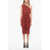Dolce & Gabbana Animal Printed One Shoulder Dress Red