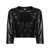 Liu Jo LIU JO Synthetic Leather Jacket with Lace BLACK
