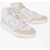 New Balance Two-Tone Leather And Fabric High-Top Sneakers Beige