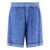Burberry BURBERRY Linen shorts with drawstrings BLUE