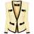 Balmain BALMAIN 4 PKTS COLLARLESS JACKET CLOTHING YELLOW & ORANGE