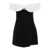 Self-Portrait Black and White Off-Shoulder Mini Dress in Polyester Woman BLACK
