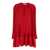 Lanvin Short Dress with Red Pleated Effect in Technical Fabric  Woman RED