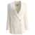 Casablanca CASABLANCA Silk blend double breasted blazer WHITE