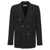 AMI Paris Pinstriped double-breasted blazer White/Black