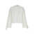 TWINSET White Jacket With Drawstring In Perforated Cotton And Linen Woman WHITE