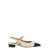 CAREL PARIS White Slingback Pumps with Contrasting Toe in Leather Woman BEIGE
