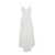 ROHE White Long Dress With V Neckline In Cotton Woman WHITE