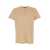 Balmain Beige T-Shirt With Logo Lettering Embroidery In Cotton Man BEIGE