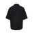 AMI Paris Black Shirt with Short Sleeves in Cotton Man BLACK
