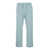 MAISON KITSUNÉ Light Blue Straight Pants in Cotton Man BLUE