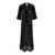 Semicouture Long Black Dress With Lace-Up Closure In Cotton Lace Woman BLACK