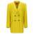 Elisabetta Franchi Double-breasted blazer with logo buttons Yellow