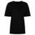 Alexander Wang ALEXANDER WANG ESSENTIAL JERSEY SHORT SLEEVE TEE WITH PUFF LOGO AND BOUND NECK CLOTHING BLACK