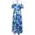 Liu Jo LIU JO Cotton midi dress with floral print CLEAR BLUE