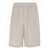 AMI Paris Beige Elastic Bermuda Shorts In Cotton Man BEIGE