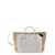 Maison Margiela 'Micro Trompe l'oeil 5AC' Beige and White Tote Bag with Logo Patch in Cotton Blend Woman WHITE
