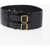Dior Maxi Leather Waist Belt With Double Golden Buckle 100Mm Black