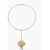Dior Gold Effect Choker Necklace With Shell Shaped Pendant Gold