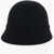 Dior Solid Color Felt Ary Cloche Hat With Golden Logo Black