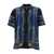 Versace 'Nautical' Blue Bowling Shirt with Barocco Print in Silk Man BLU