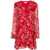 Liu Jo LIU JO Short Viscose and Silk Dress with Floral Print RED