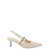 Brunello Cucinelli Ivory White Slingback Pumps with Monile Strap in Leather Woman GREY