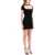 COURRÈGES "Hyperbole Mini Ribbed Jersey Dress With BLACK