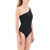 Off-White One-Shoulder Swimsuit With Embroidered BLACK WHITE
