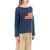 Ralph Lauren "Pointelle Knit Pullover With Embroidered Flag BLUE MULTI