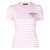 Versace VERSACE STRIPED T-SHIRT WITH EMBROIDERY PINK & PURPLE