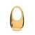 COPERNI 'Swipe' Mini Golden Handbag with Embossed Logo in Metallic Leather Woman GREY