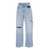 Icon Denim 'Poppy' Light Blue Wide Jeans with Cut-Out in Cotton Denim Woman BLU