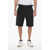 Alexander McQueen Cotton Shorts With Side Martingales Black