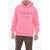 Alexander McQueen Brushed Hoodie Sweatshirt With Logo Print Pink