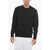 Versace Jeans Couture Crew Neck Sweatshirt With Embroidered Emblem Black