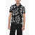 Neil Barrett All-Over Printed Slim Fit 2-Buttons Polo Shirt Black