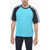 Fendi Crew Neck Cotton T-Shirt With Logoed Bands Light Blue