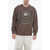 Dolce & Gabbana Crew Neck Atletica Sweatshirt With Vintage Print Brown