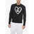 Dolce & Gabbana Crew Neck Silk Blend Sweater With Front Logo Black