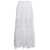 CHARO RUIZ 'Viola' White Flounced Skirt with Lace Inserts in Cotton Blend Woman WHITE