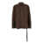 Rick Owens Brown Shirt with Oversize Band and Buttons in Cotton Man BROWN