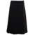 DOUUOD Black Pleated Long Skirt in Techno Fabric Woman BLACK