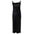 Nanushka Midi Black Dress with Braided Straps in Satin Woman BLACK