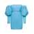 SOLACE LONDON Light -Blue Skye Off-Shoulder Mini Dress in Polyester Woman BLU