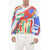 Dolce & Gabbana Crew Neck Circus Brushed Cotton Sweatshirt Multicolor