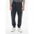 Alexander McQueen Brushed Cotton Sweatpants With Printed Logo Blue