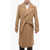 Dior Peter Doig X Dior Double-Breasted Virgin Wool Coat With Leat Beige