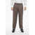 Gucci Rgular Fit Wool Pants With Cuffs Brown